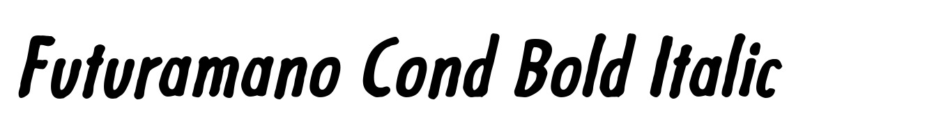 Futuramano Cond Bold Italic